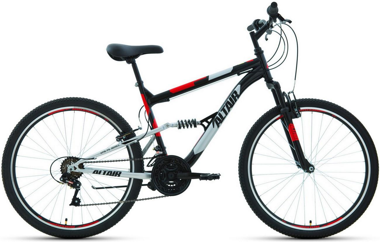 

Велосипед Forward Altair MTB FS 26'' 1.0 2021 рама 18 дюймов черный/красный [RBKT1F16E008], Altair MTB FS 26 1.0 2021 18'