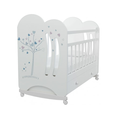 

Детская кроватка VDK Wind Tree с маятником и ящиком белый