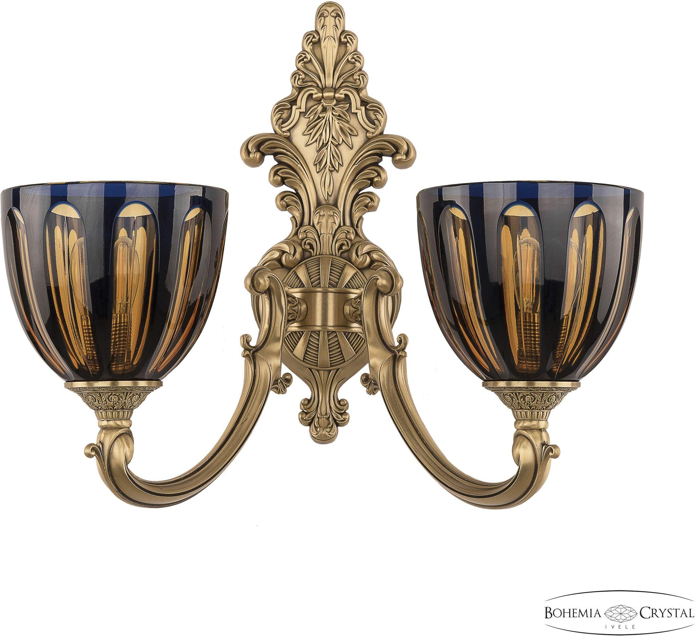 

Подвесная люстра Bohemia Ivele Crystal 7209B14/2/175 FP P1 U Amber-Blue/H-1H