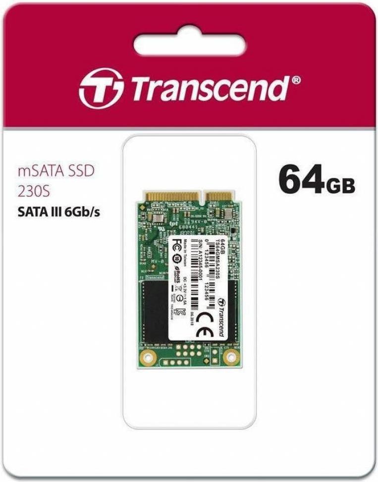 

SSD диск Transcend 64Gb MSA230S [TS64GMSA230S], 64Gb MSA230S