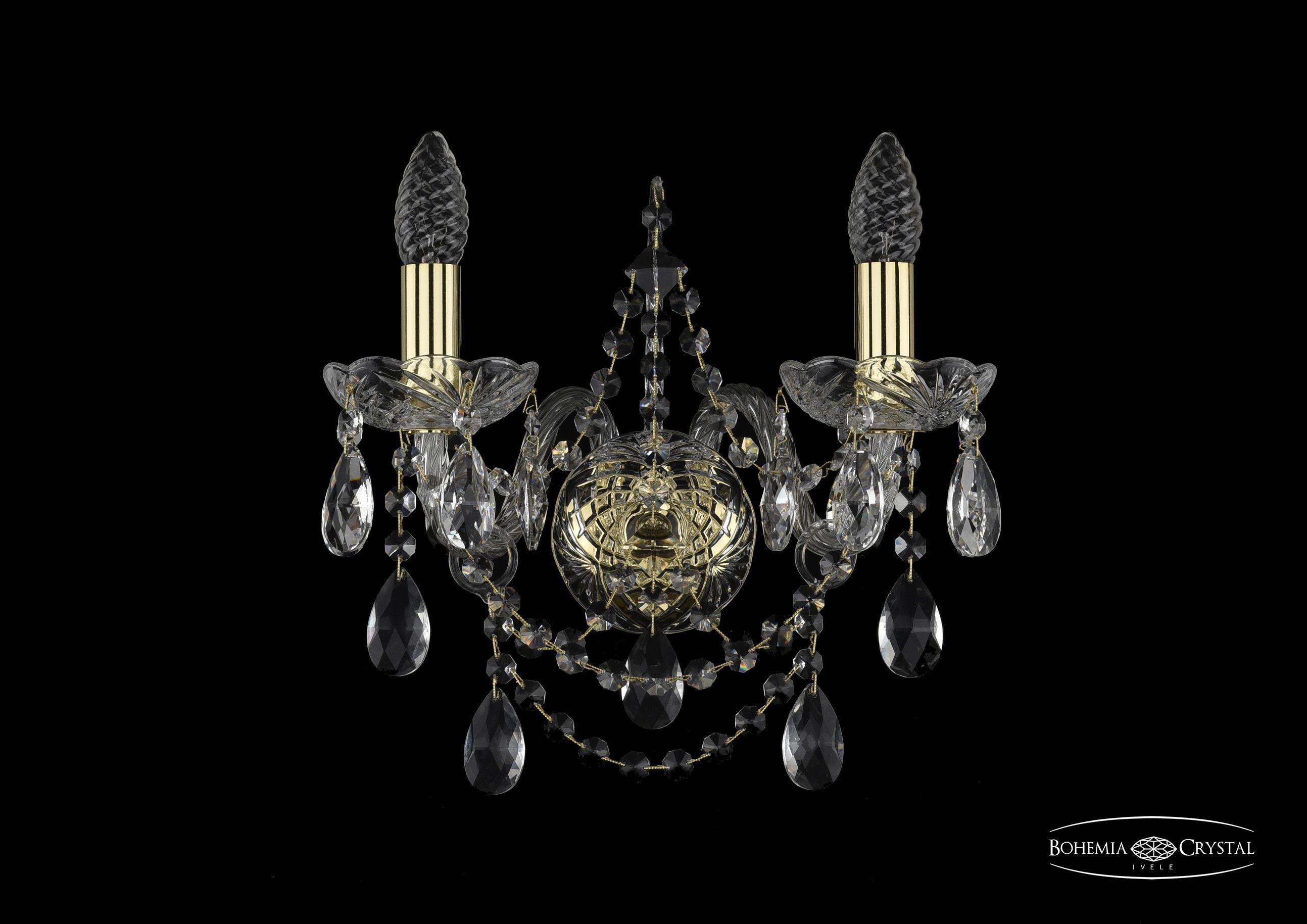 

Подвесная люстра Bohemia Ivele Crystal 1411B/2/141/G, Бра Bohemia Ivele Crystal 1411B/2/141/G