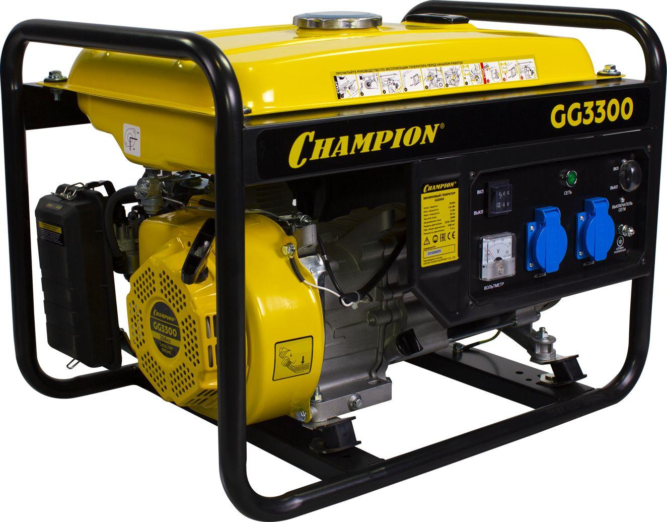

Бензиновый генератор Champion GG3300, Генератор Champion GG3300