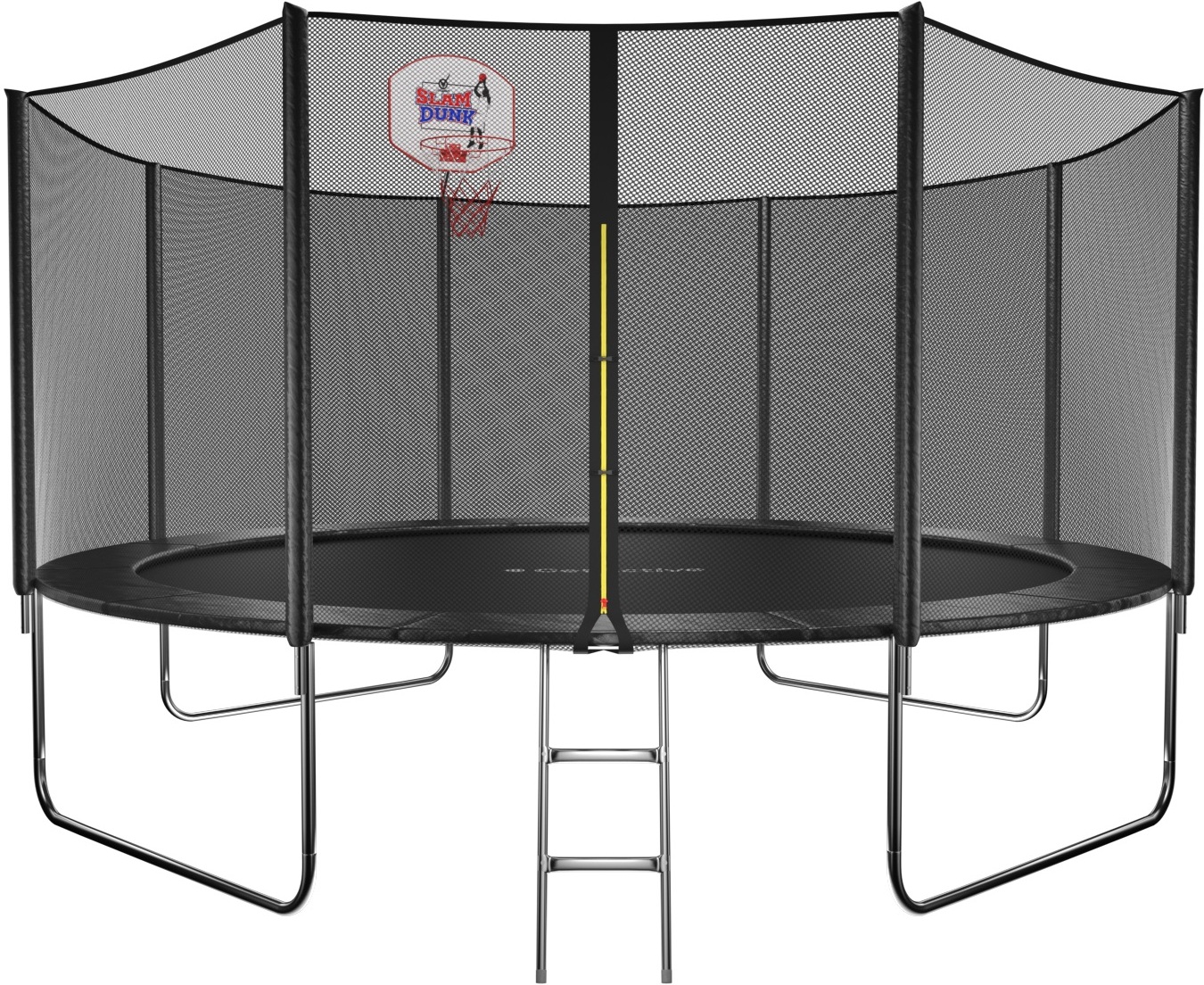 

Батут GetActive Jump 14 ft-435 см с лестницей, внешней сеткой, кольцом черный, Батут GetActive Jump 14FT с лестницей внешней сеткой кольцом 14480S2Y-L черный