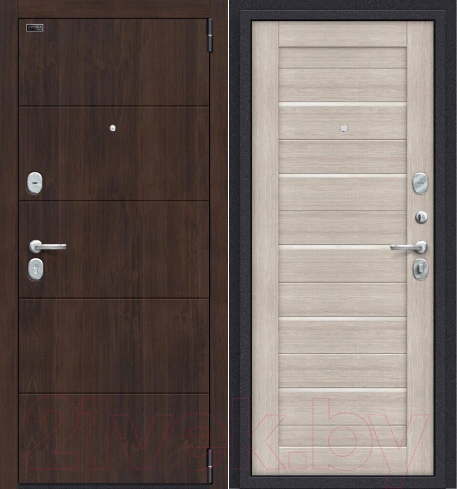 

Дверь входная el'Porta Porta S 4.П22 Almon 28 98x205, левая Bianco Veralinga