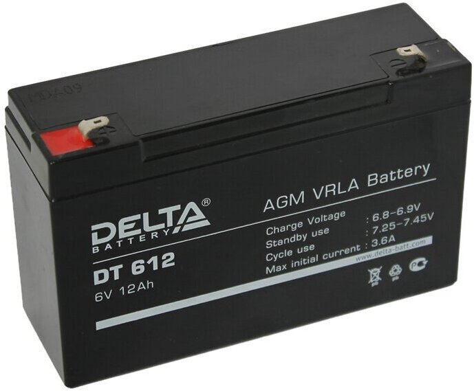 

Аккумулятор для ИБП DELTA DT 612 6V/12Ah