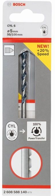 

Сверло Bosch 2.608.588.140, Bosch 5х50х100 мм CYL-5 2608588140