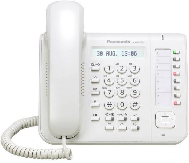 

Проводной телефон Panasonic KX-NT551 White, KX-NT551