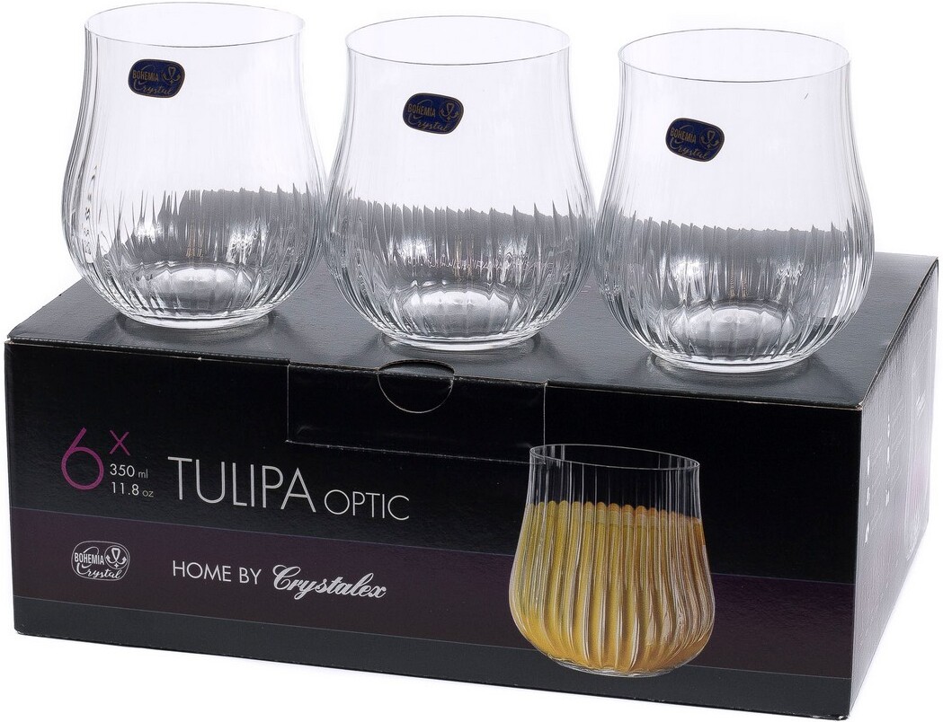 

Набор стаканов Bohemia Tulipa optic [25300/36/350], Набор стаканов Bohemia Tulipa optic 25300/36/350