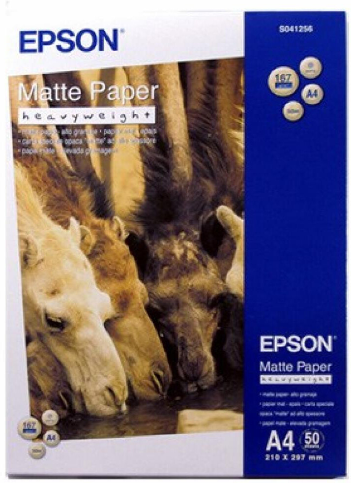 

Фотобумага Epson Matte Paper-Heavyweight A4 50 листов (C13S041256), Фотобумага Epson Matte Paper-Heavyweight A4 50 листов C13S041256