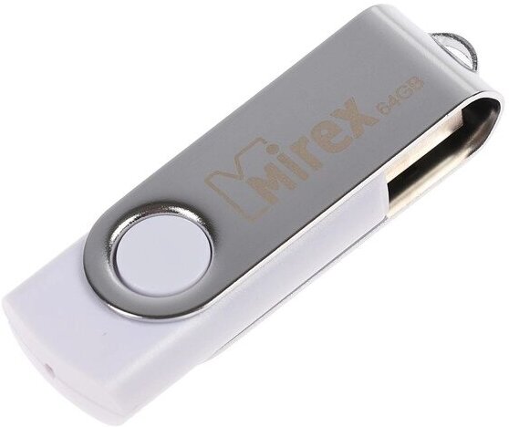 

Usb flash Mirex 64GB Swivel 2.0 бнлый [13600-FMUSWT64], USB Flash Mirex Swivel White 64GB (13600-FMUSWT64)