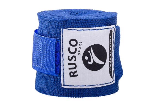 

Боксерский бинт RuscoSport 4.5 м синий, 4.5м