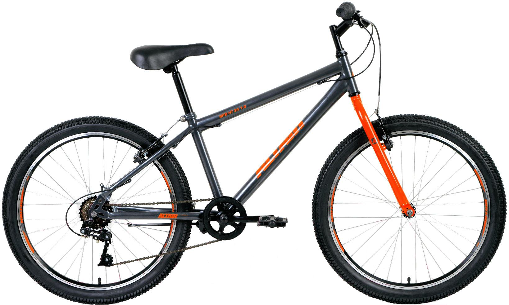 

Велосипед Altair MTB HT 24 1.0 14 серый/оранжевый, MTB HT 24 1.0 14