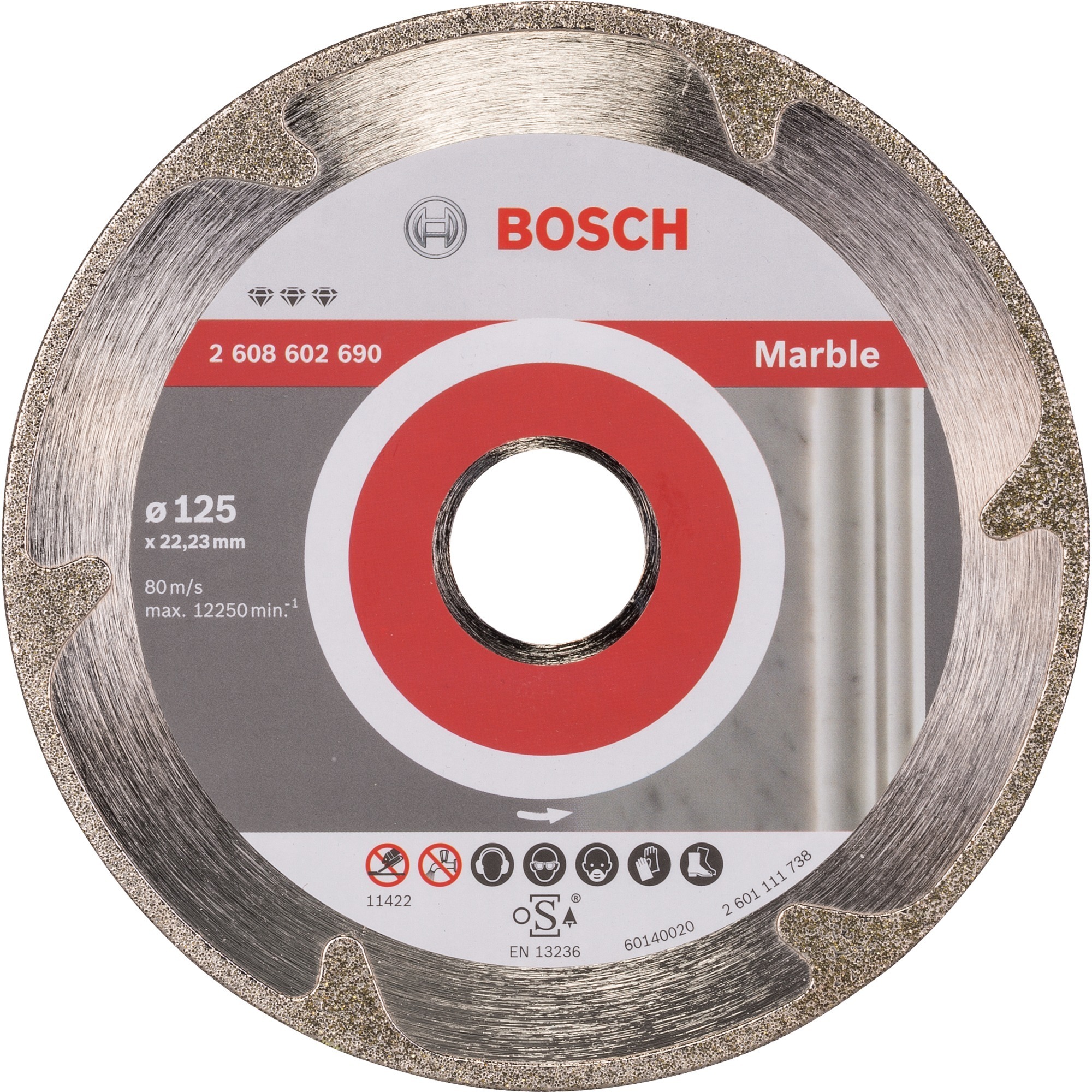 

Алмазный диск Bosch 2.608.602.690, Алмазный диск Bosch 125-22.23 Best for Marble по мрамору 2.608.602.690