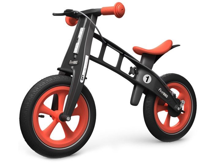 

Беговел FirstBIKE Limited Edition с тормозом оранжевый, Limited Edition с тормозом