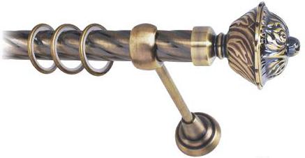 

Карниз Lm Decor Империя 168 1р витой 25мм 3м антик, Империя 168 1р витой 25мм 3.0м