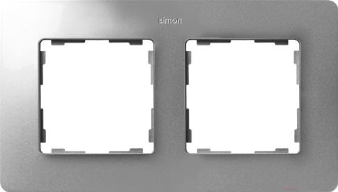 

Рамка Simon 8200620-293 холодный алюминий-черный, 8200620-293