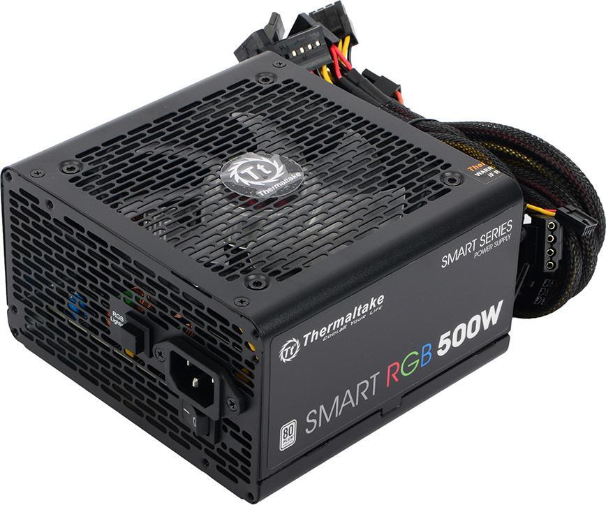 

Блок питания Thermaltake Smart RGB 500W [PS-SPR-0500NHSAWE-1], Блок питания Thermaltake Smart RGB 500 500W (PS-SPR-0500NHSAWE-1)