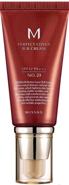 

BB-крем Missha M Perfect Cover SPF42/PA+++ No.23 (50мл), Тональный крем Missha BB-крем M Perfect Cover SPF42/PA+++ No.23 50мл
