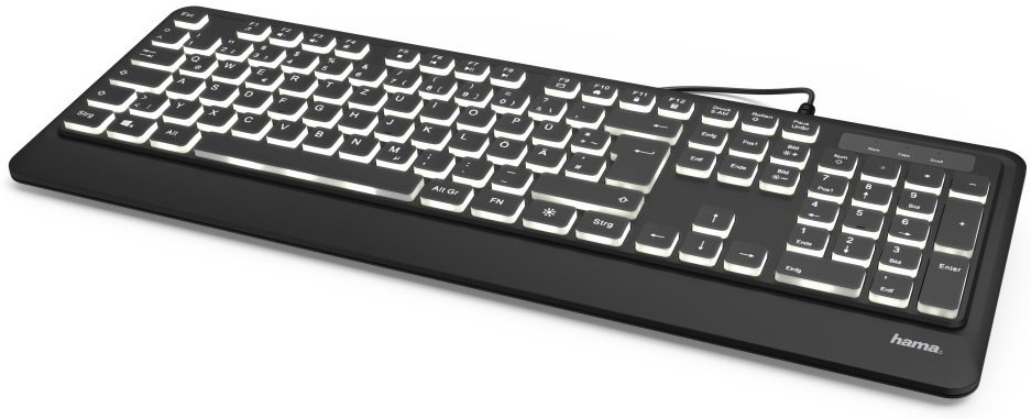 

Клавиатура Hama KC-550 USB LED черный [R1182671], Клавиатура Hama KC-550 USB LED R1182671 черный