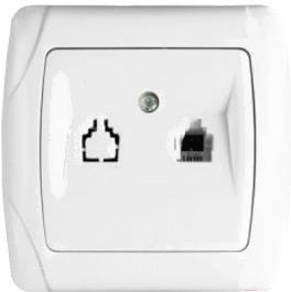 

Розетка EKF Мадрид-1 RJ-45 белый, Мадрид-1 RJ-45