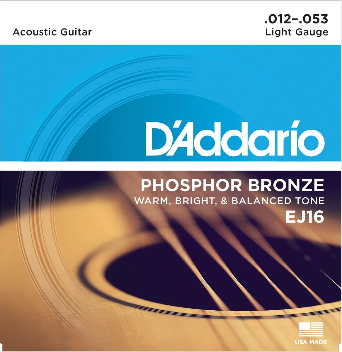 

Струны для акустической гитары D'Addario EJ16, EJ16