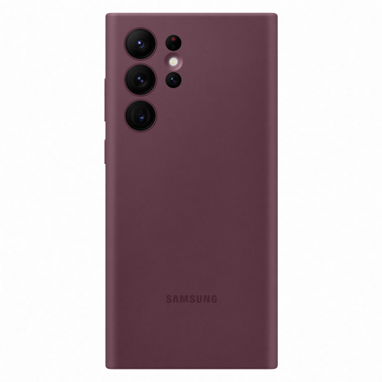 

Чехол для телефона Samsung Silicone Cover для S22 Ultra (бургунди)