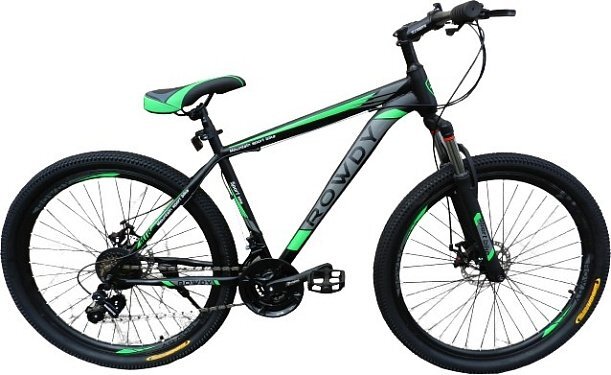 

Велосипед горный Amigo 001 Rowdy 27.5 черный/зеленый