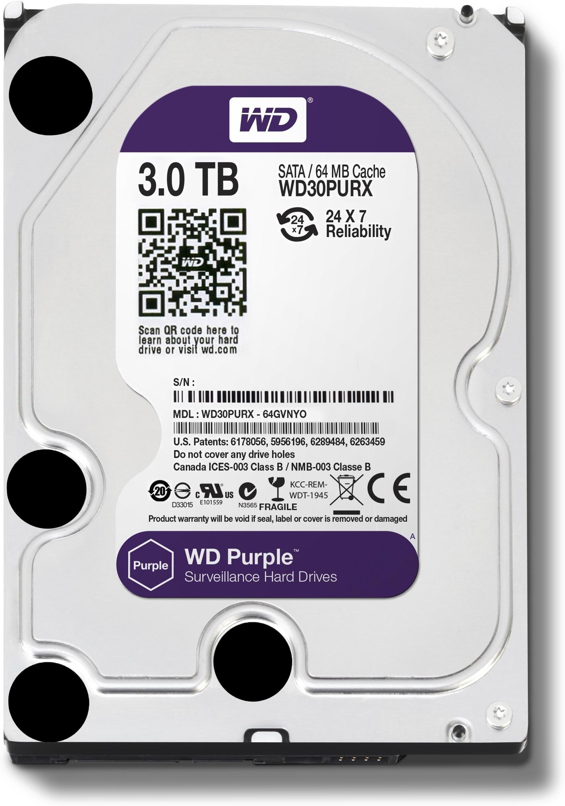 

Жесткий диск WD Purple 3TB (WD30PURX), Жесткий диск WD 3TB WD30PURX Purple