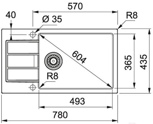 

Кухонная мойка Franke S2D 611-78 XL оникс [143.0628.368], S2D 611-78 XL
