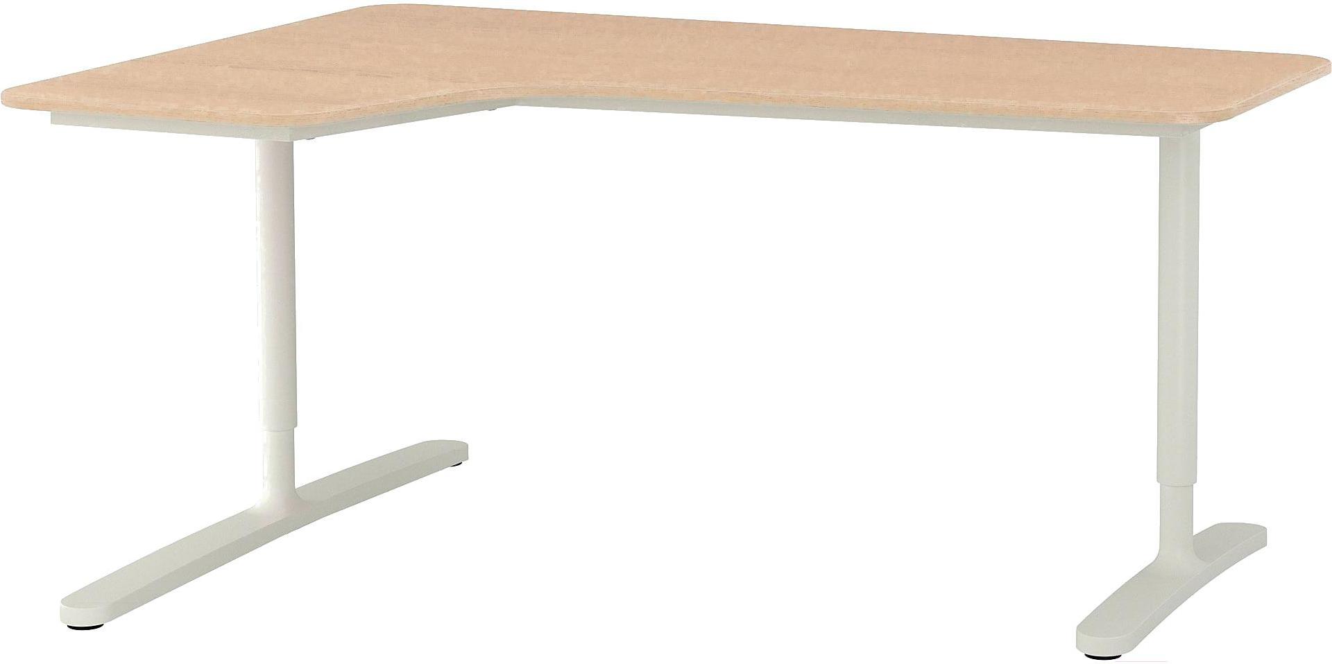 Bekant БЕКАНТ письменный стол, дубовый шпон, беленый/белый120x80 см