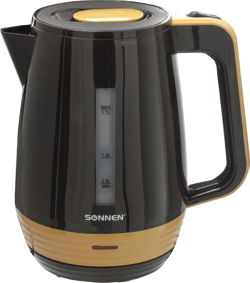 

Электрочайник Sonnen KT-1776 черный/горчичный [453418], KT-1776