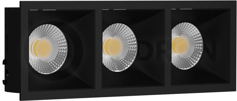 

Встраиваемый точечный светильник LeDron RISE KIT 3 Black, RISE KIT 3