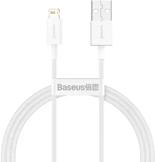 

Кабель Baseus CALYS-A02 Superior Series Fast Charging Data Cable USB to Lightning 2.4A 1m White (Baseus Superior Series Fast Charging Data Cable USB to iP 2.4A 1m White (CALYS-A02))