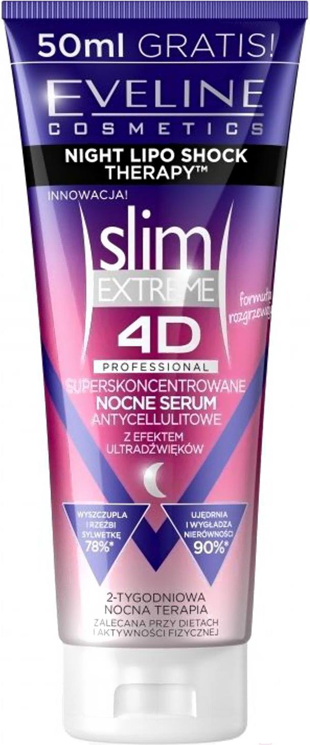 

Крем для тела Eveline Cosmetics Slim Extrme 4D Professional ночная, антицеллюлитный 250мл, Cosmetics Slim Extrme 4D Professional ночная, антицеллюлитный 250мл