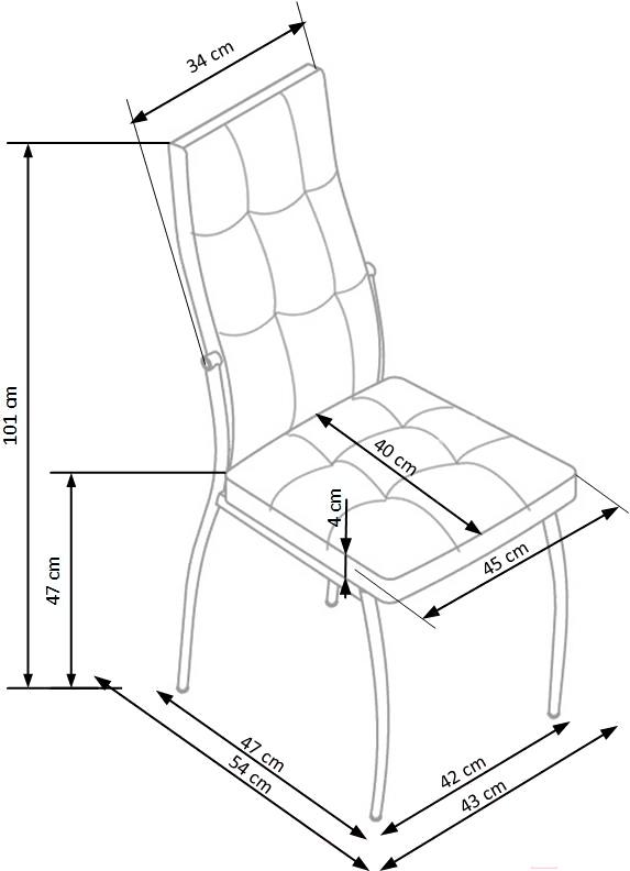 

Стул Halmar K416 синий [V-CH-K/416-KR-GRANATOWY], K416