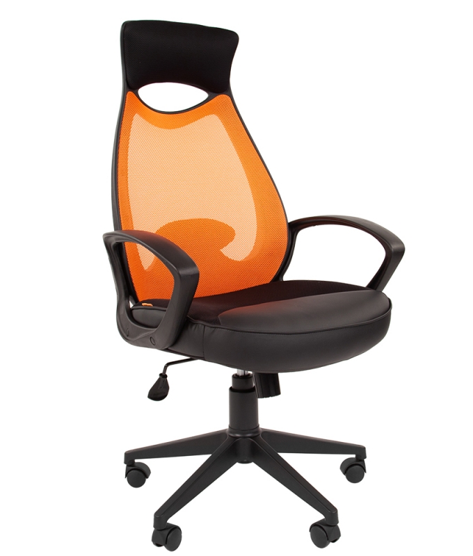 

Офисное кресло CHAIRMAN 840 TW-66 черный/оранжевый, 840 TW-66