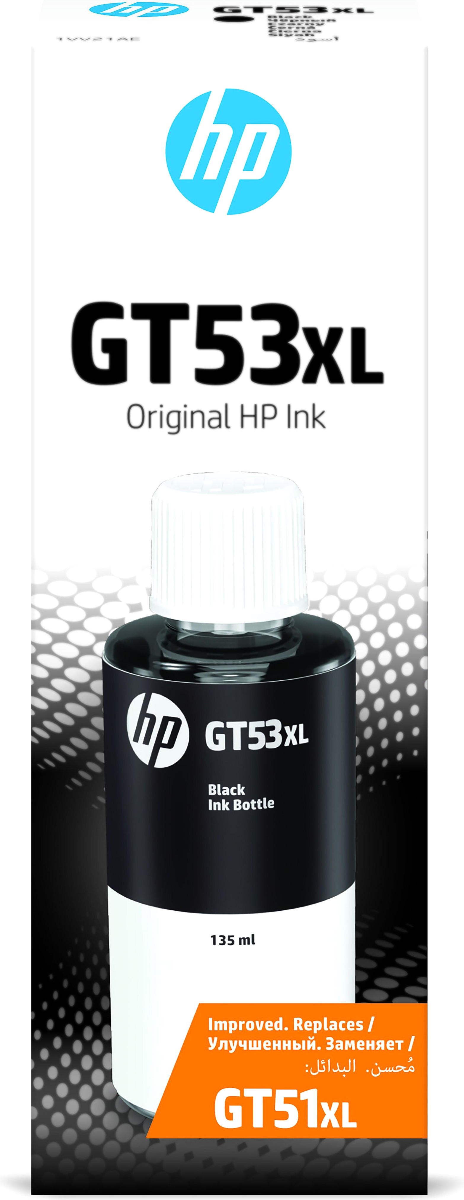 

Картридж HP GT53XL 135ml Black [1VV21AE], Чернила HP GT53XL 1VV21AE