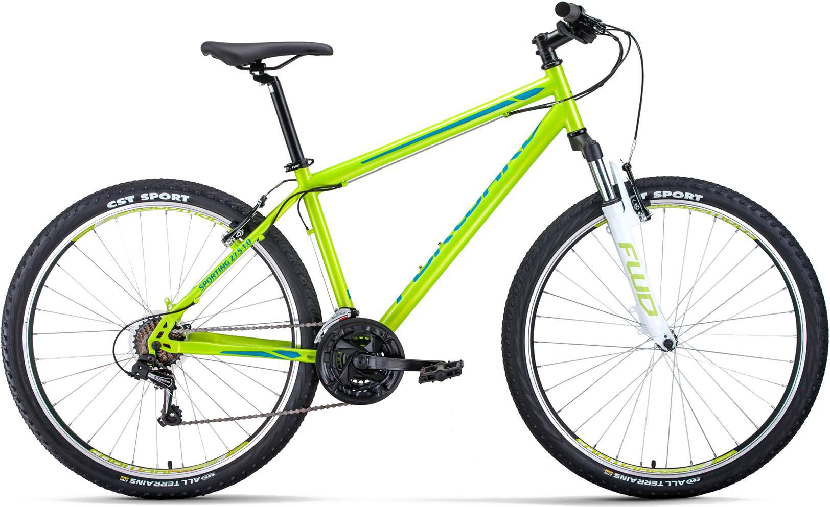 

Велосипед Forward Sporting 27.5'' 1.2 2021 рама 17 дюймов зеленый/бирюзовый [RBKW1M17G008], Sporting 27.5 1.2 2021 17'