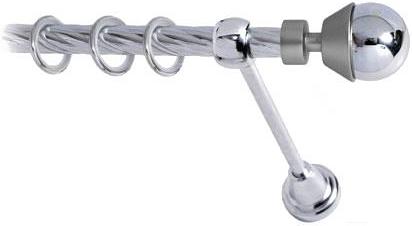 

Карниз Lm Decor Мельба 041 1р витой 2.4м хром, Мельба 041 1р витой 16мм 2.4м