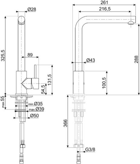 

Смеситель Smeg MID1SS