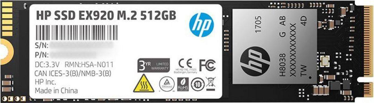 

SSD диск HP 512 Gb M.2 2280 M EX920 [2YY46AA], 512 Gb M.2 2280 M EX920