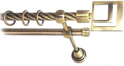 

Карниз Lm Decor Квадро 179 2р витой 3м антик, Квадро 179 2р витой 16мм 3.0м