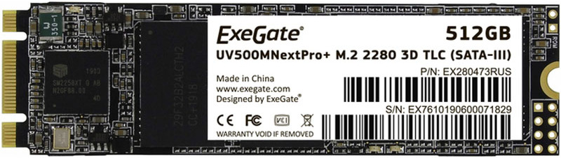 

SSD диск ExeGate 512 Gb, SSD диск ExeGate 512 Gb EX280473RUS