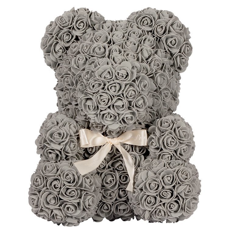 

Сувенир Teddy Rose Bear 8016 40cm Gray, 8016 40cm