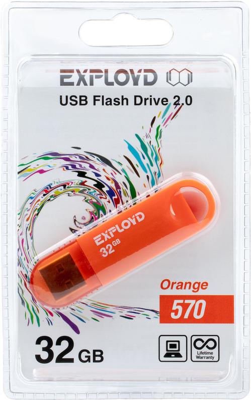 

Usb flash Exployd 570 32Gb оранжевый, 570 32Gb