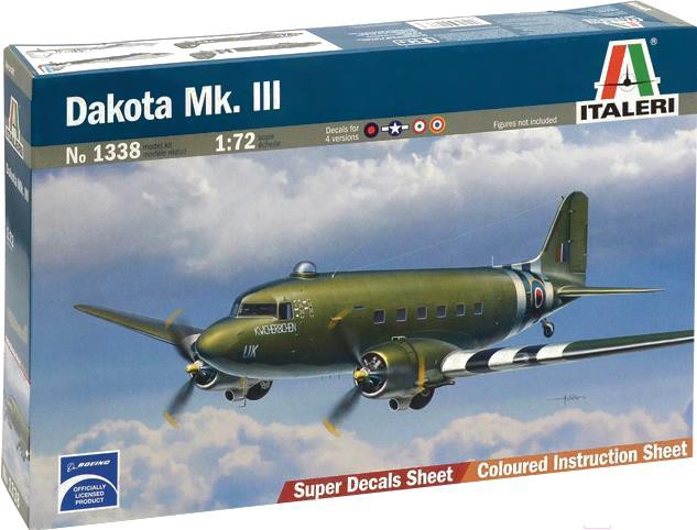 

Сборная модель Italeri Военно-транспортный самолет Dakota Mk.III [1338], Сборная модель Italeri Военно-транспортный самолет Dakota Mk.III 1338