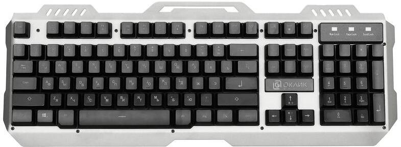 

Клавиатура Oklick 790G Iron Force USB LED темно-серый/черный [1012161], Клавиатура Oklick 790G Iron Force USB LED 1012161 темно-серый/черный
