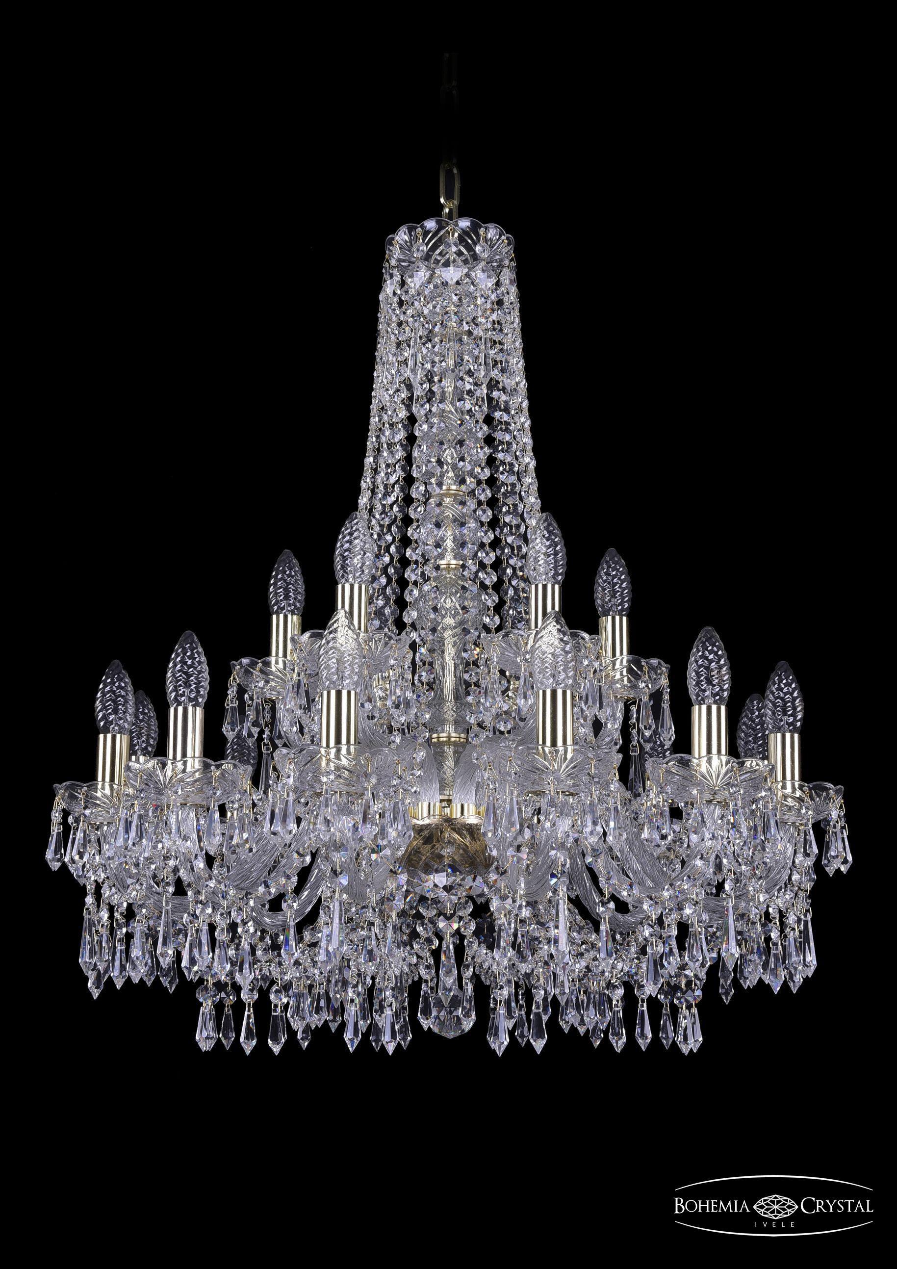 

Подвесная люстра Bohemia Ivele Crystal 1403/12+6/240/h-76/G