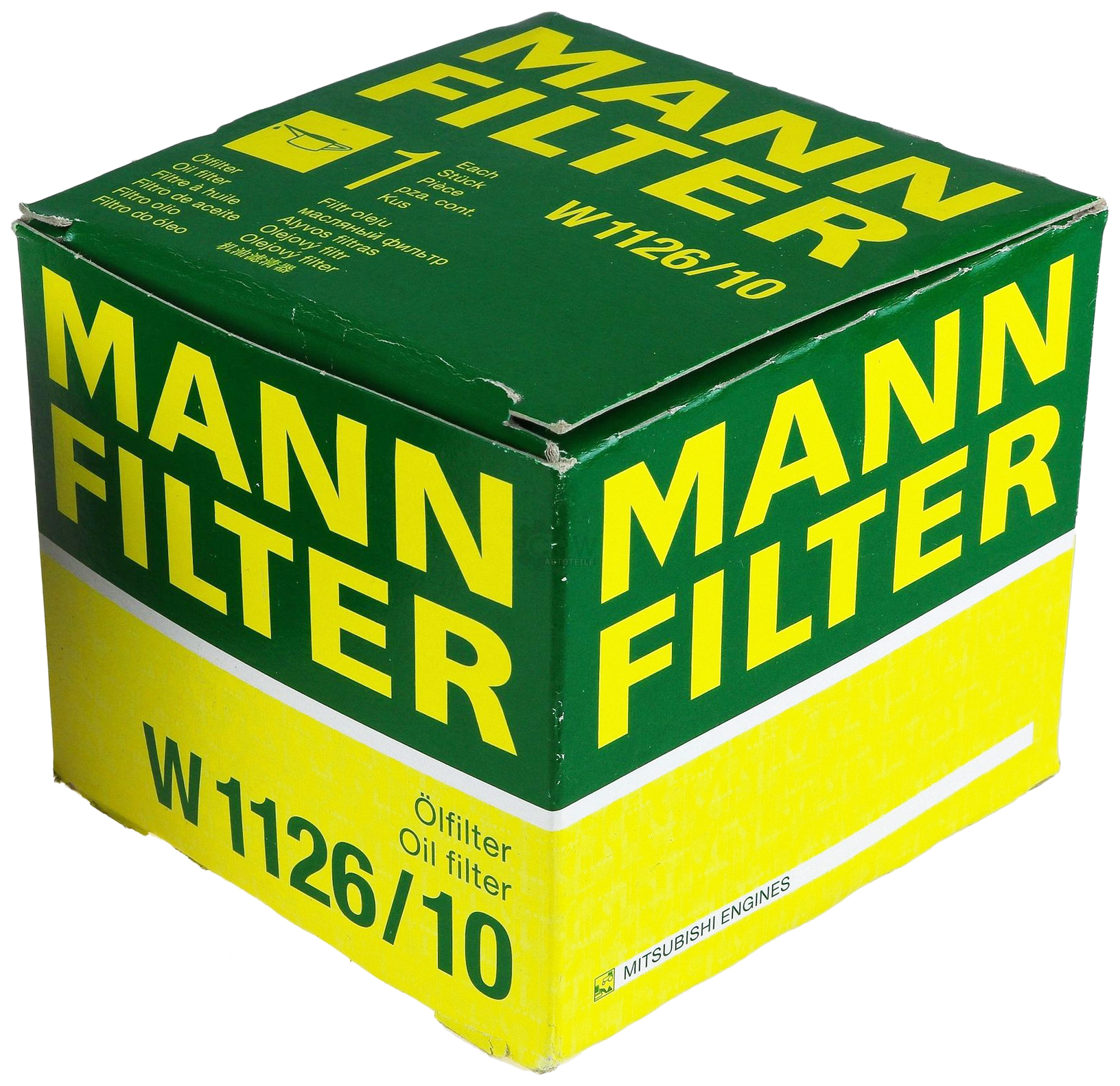 

Фильтр масляной Mann-Filter W1126/10, W1126/10