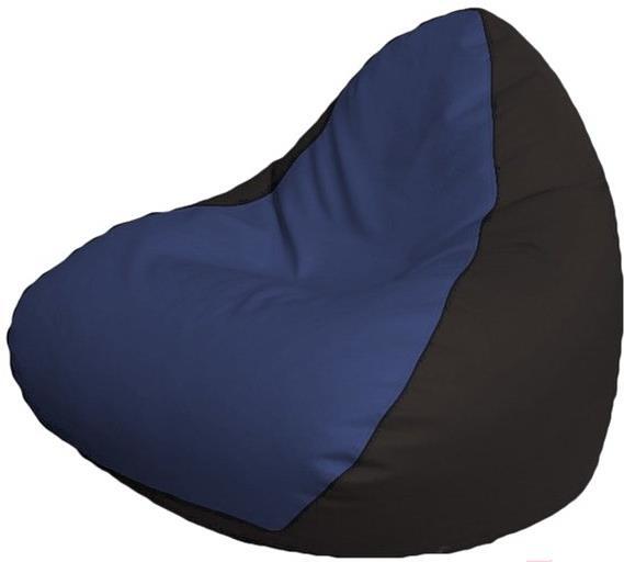 

Кресло-мешок Flagman Relax P2.3-113 синий/черный, Бескаркасное кресло Flagman Relax P2.3-113 синий/черный